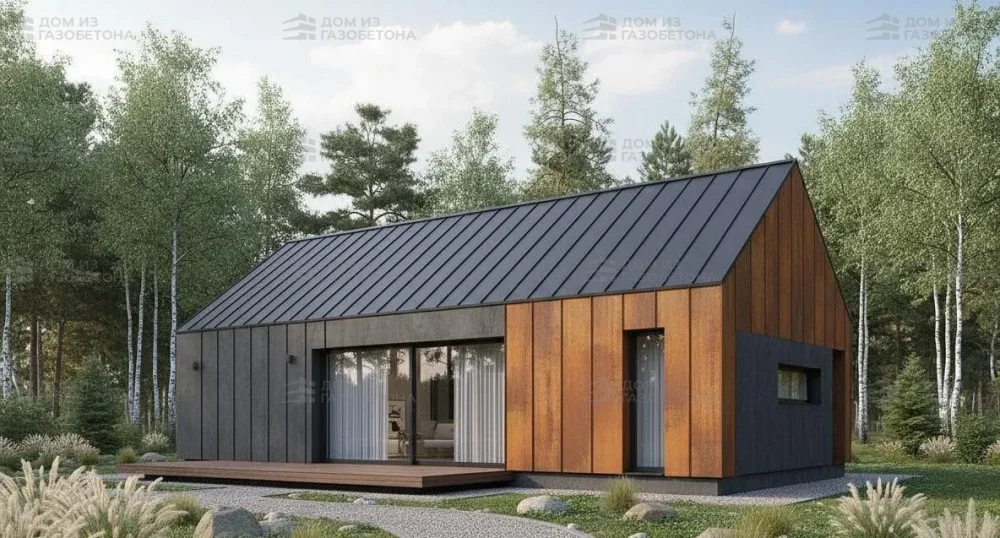 Проект Одноэтажный дом 8 на 14, 76 м2