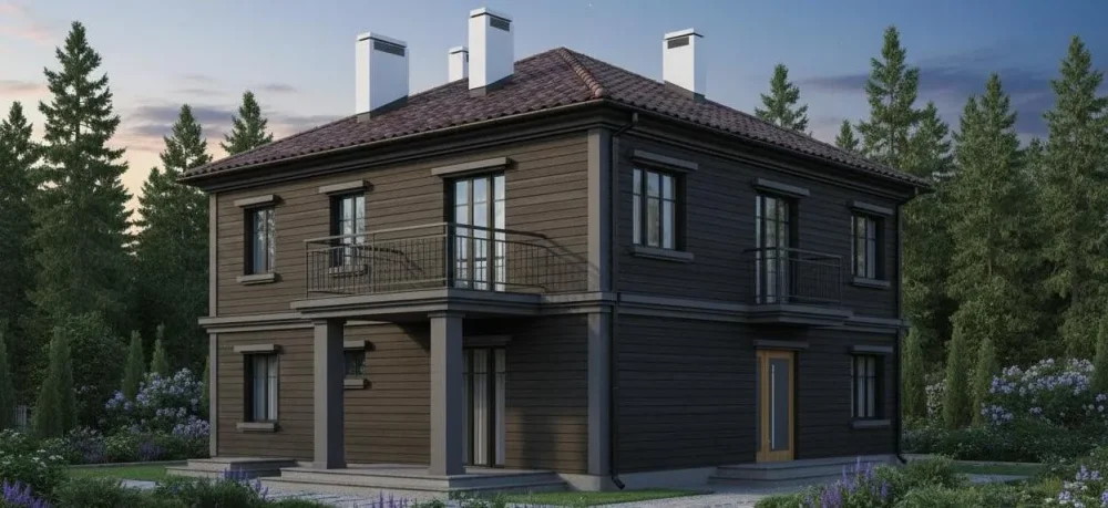 Проект Двухэтажный дом 12 на 14, 203 м2