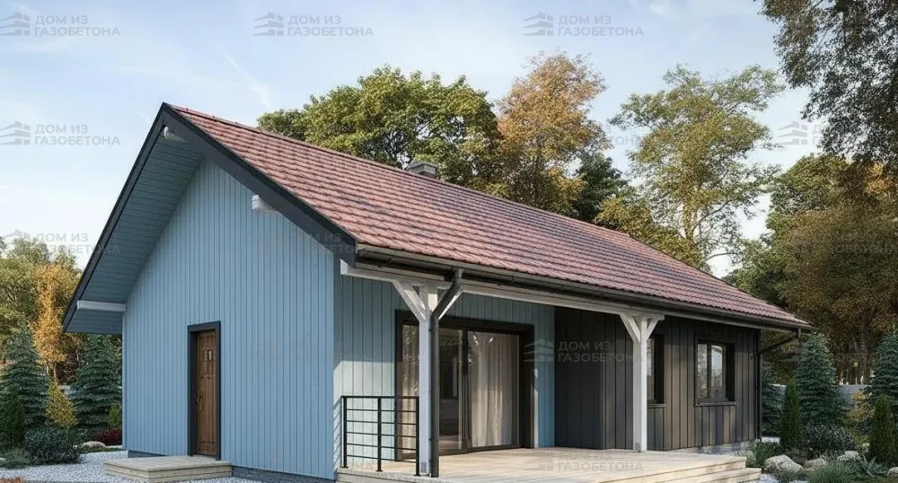 Проект Одноэтажный дом 11 на 11, 93 м2