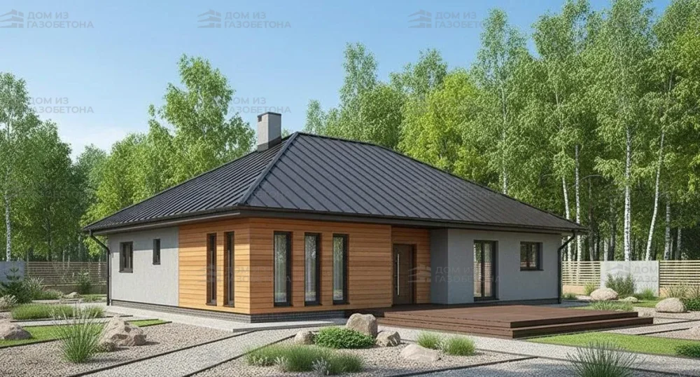 Проект Одноэтажный дом 12 на 19, 161 м2