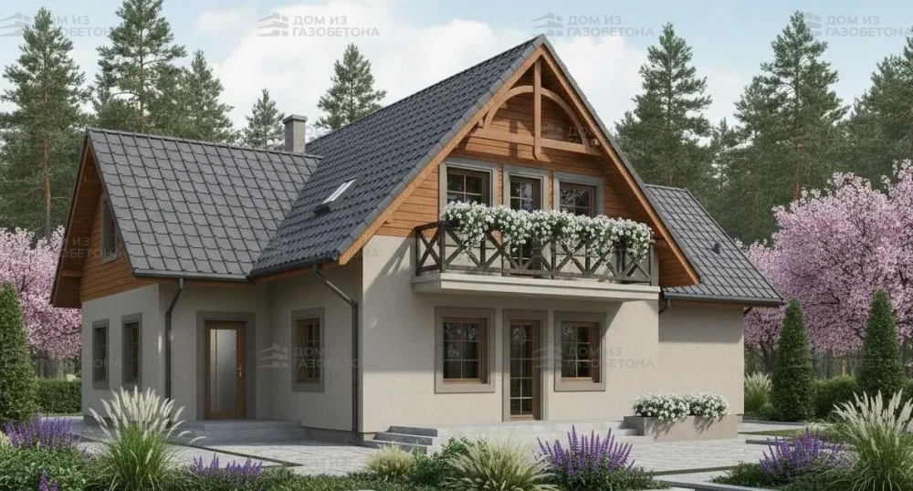 Проект Двухэтажный дом 13 на 13, 167 м2