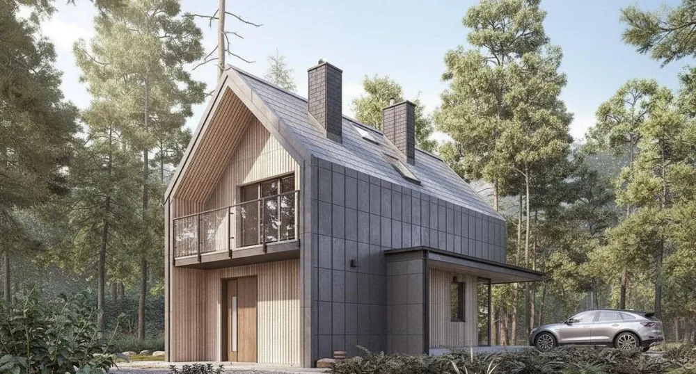 Проект Двухэтажный дом 15 на 12, 80 м2