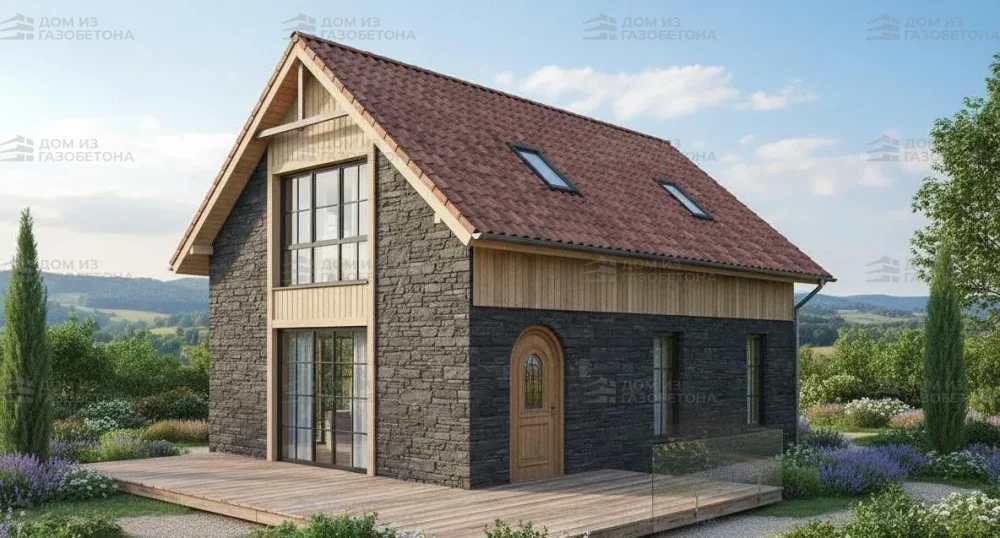 Проект Двухэтажный дом 12 на 8, 122 м2