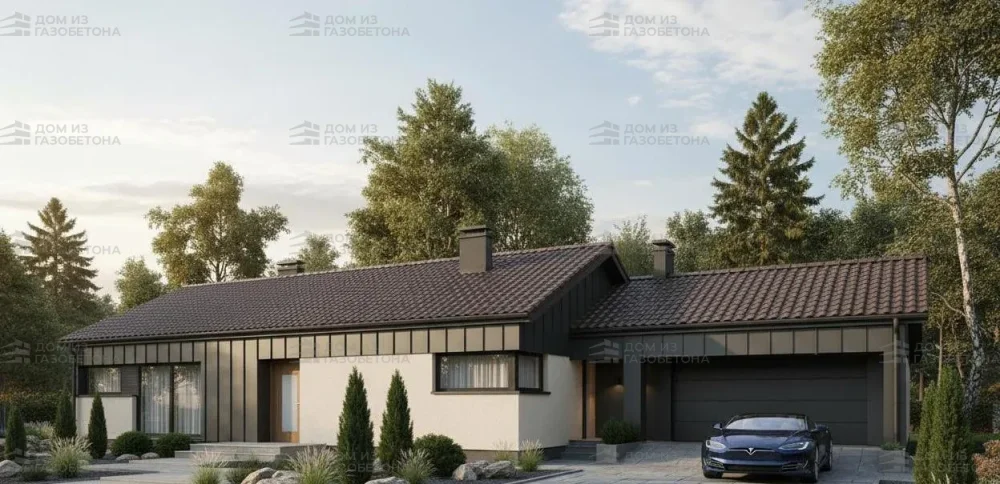 Проект Одноэтажный дом 26 на 11, 195 м2