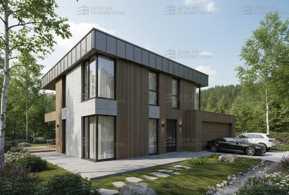 Проект Двухэтажный дом 13 на 9, 134 м2