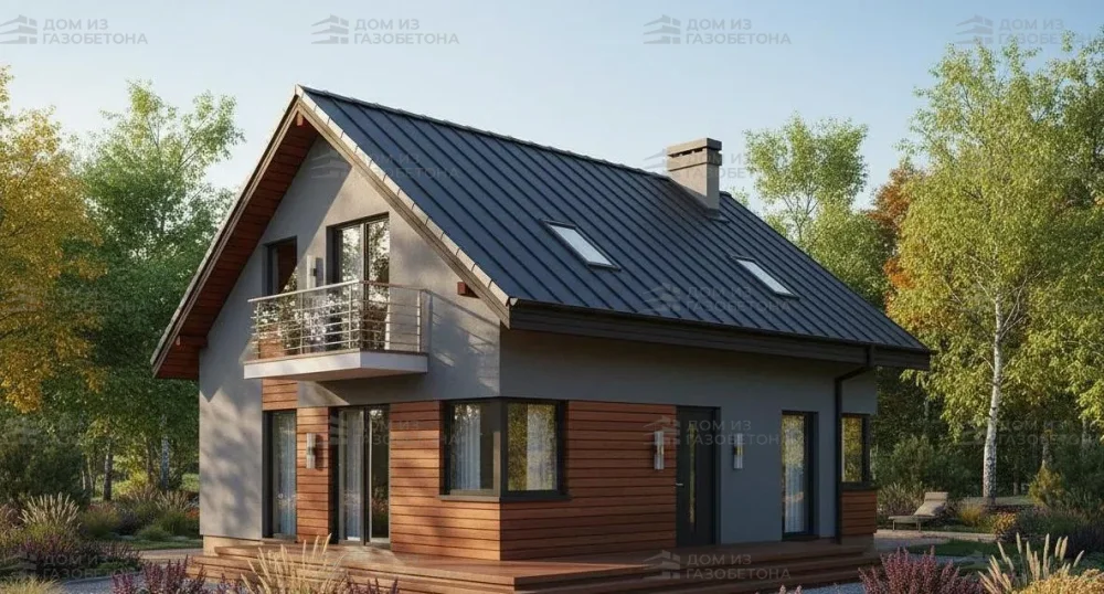 Проект Двухэтажный дом 14 на 9, 148 м2