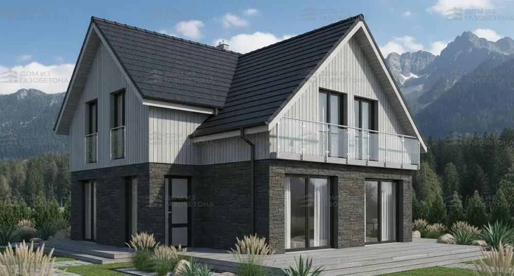 Проект Двухэтажный дом 13 на 14, 162 м2