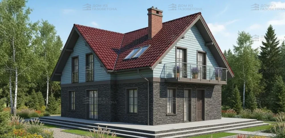 Проект Двухэтажный дом 14 на 12, 181 м2