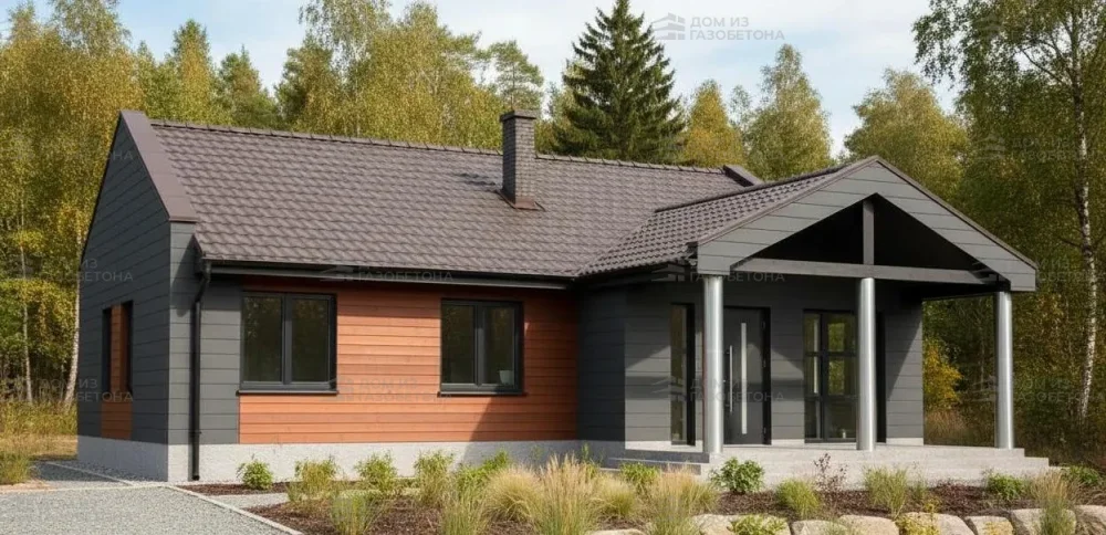 Проект Одноэтажный дом 13 на 19, 130 м2