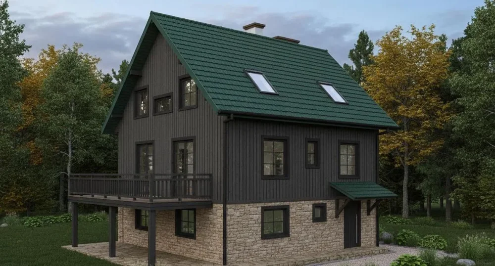 Проект Двухэтажный дом 10 на 8, 126 м2