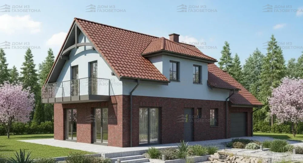 Проект Двухэтажный дом 13 на 10, 144 м2