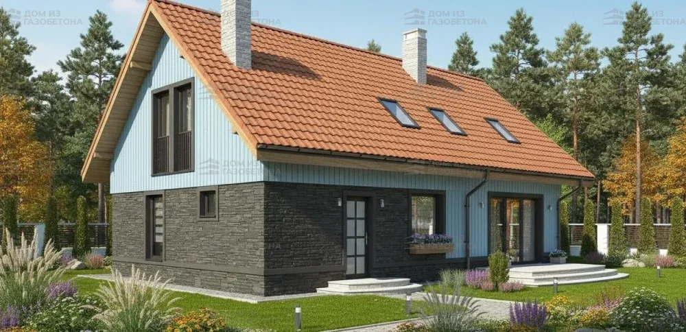 Проект Двухэтажный дом 12 на 9, 127 м2