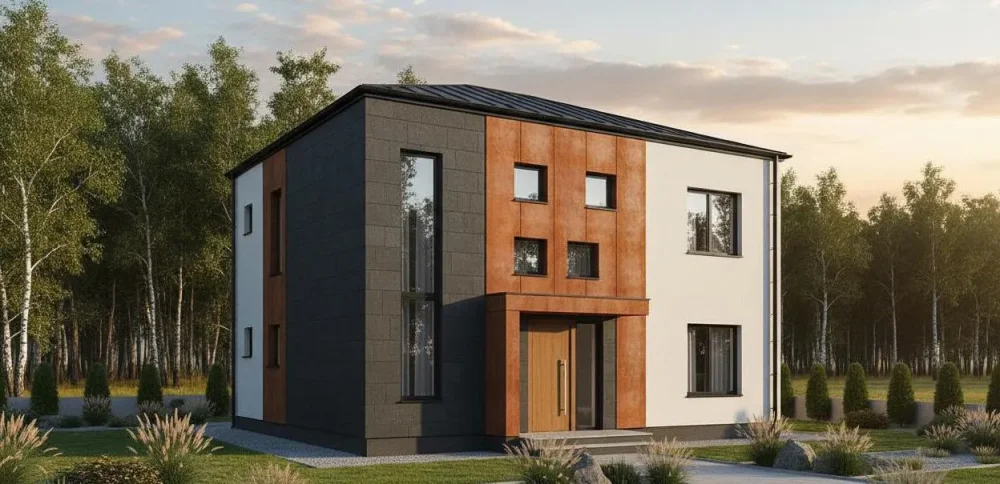 Проект Двухэтажный дом 9 на 9, 103 м2