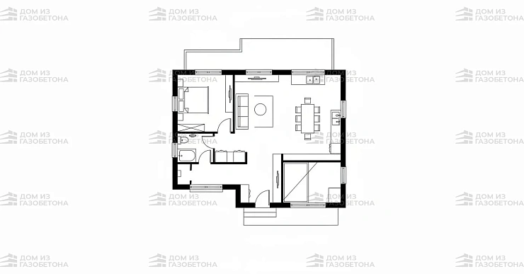 Проект Двухэтажный дом 18 на 12, 190 м2